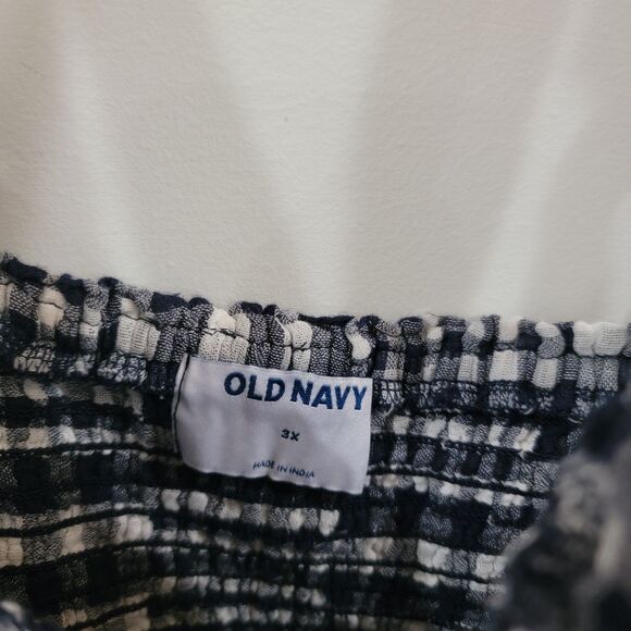 Old Navy Womens Mini Dress Size 3X Patchwork Madras Plaid Sundress Smocked - Picture 4 of 7